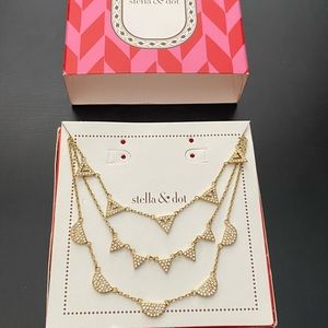 Stella & Dot - Pave Chevron Necklace
